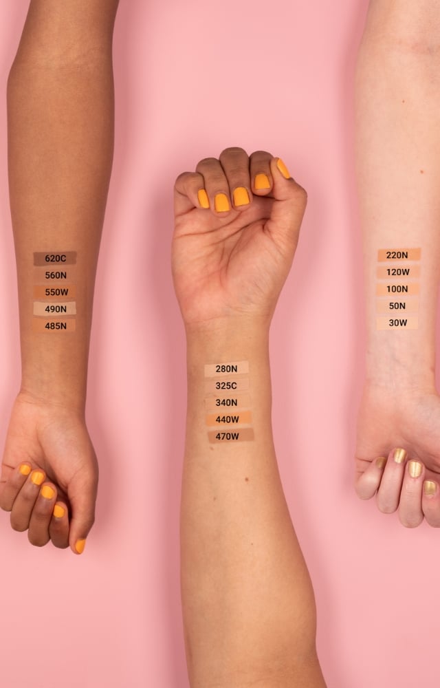 Concealer arm swatches