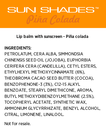 Sun Shades® Lip Balm - Piña Colada