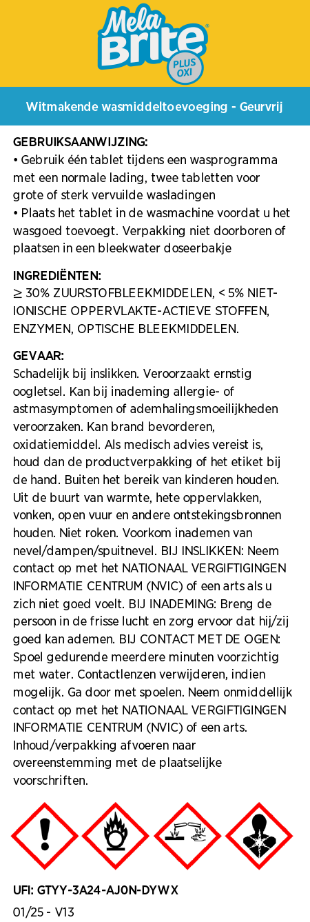 MelaBrite™ Plus Oxi Witmakende wasmiddeltoevoeging - Bespaarset