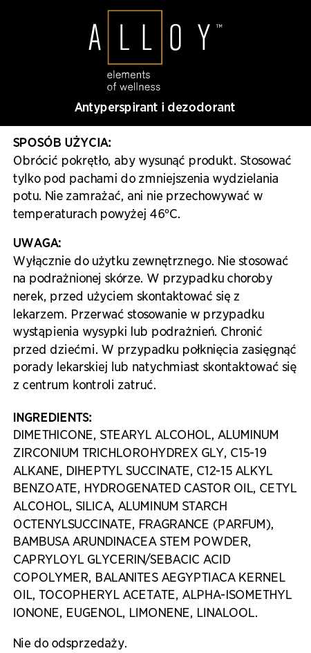 Alloy™ Zestaw produktów pielęgnacyjnych do ciała