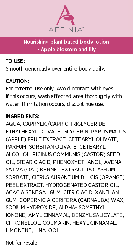 Affinia™ Apple Blossom & Lily Nourishing Body Lotion 