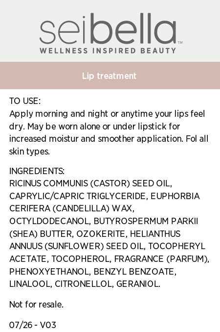 Sei Bella® Lip Treatment