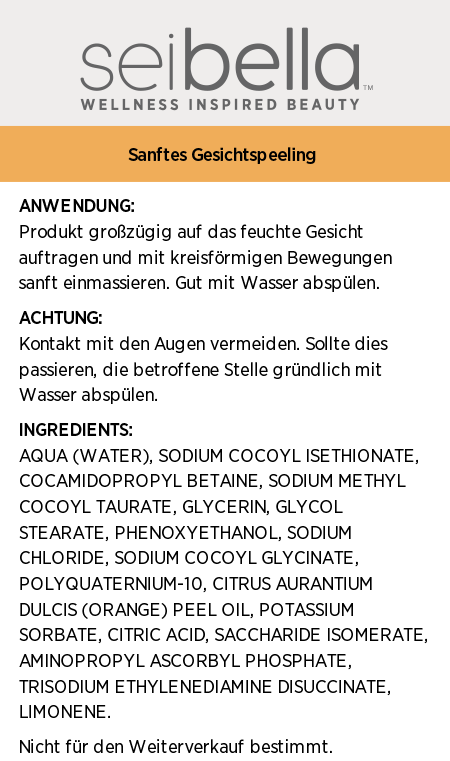 Sei Bella® Vitamin C Sanftes Gesichtspeeling