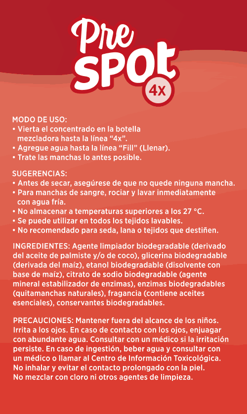  Quitamanchas para la ropa PreSpot