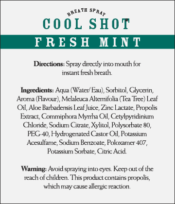 Cool Shot® Breath Spray—Fresh Mint
