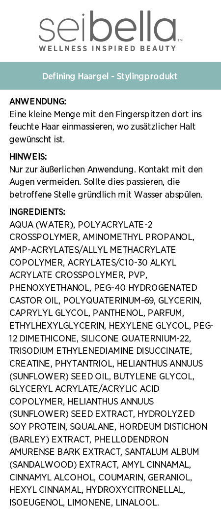 Sei Bella® Defining Haargel