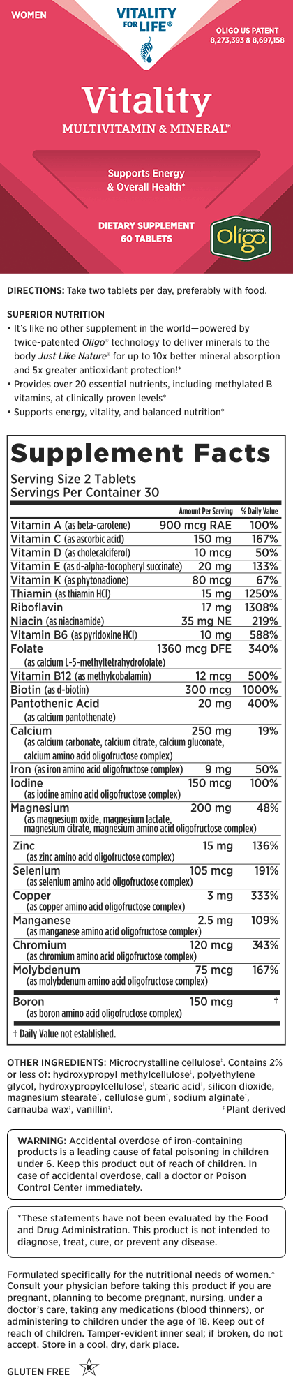 Vitality Multivitamin & Mineral™ Women