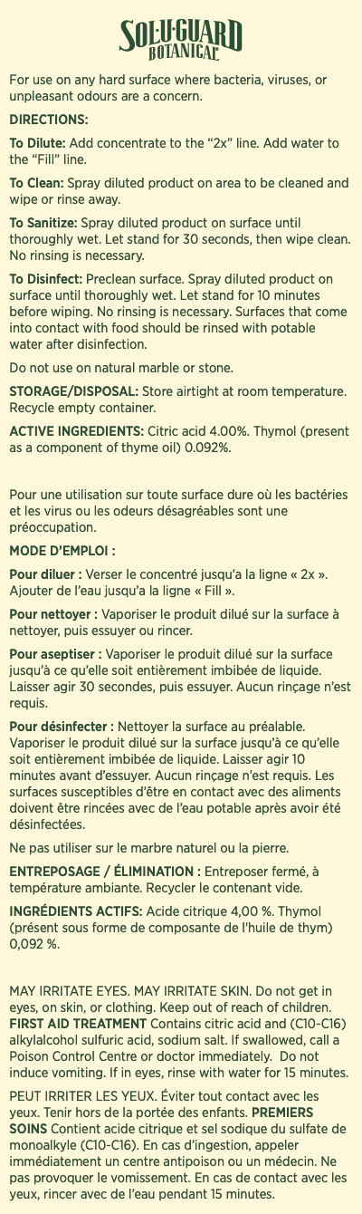 Sol-U-Guard Botanical® 2x Disinfectant