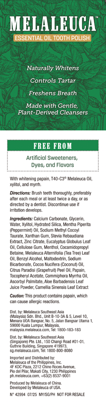 Melaleuca™ Essential Oil Tooth Polish – Fresh Mint