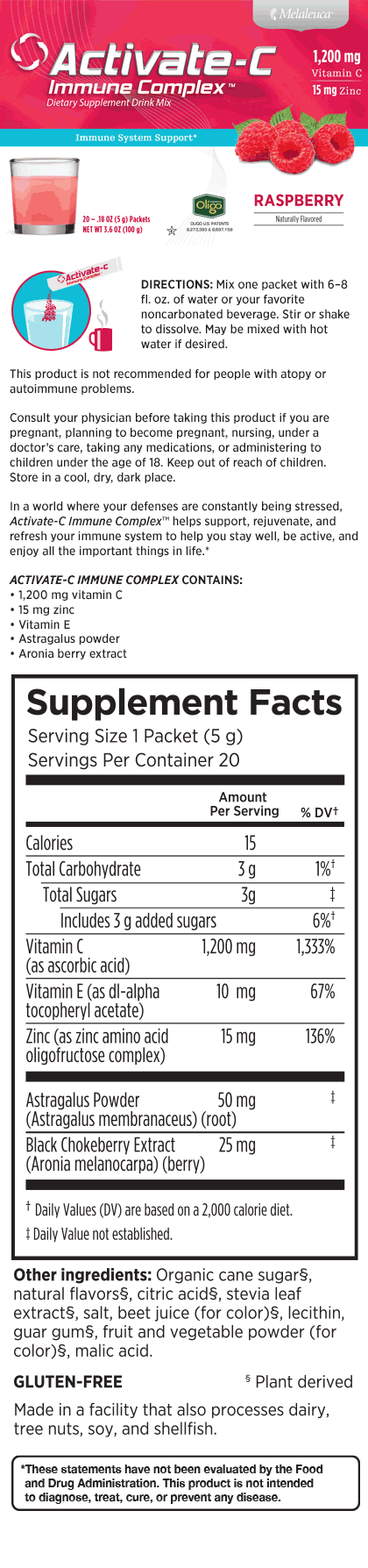 Activate-C Immune Complex Drink: Raspberry
