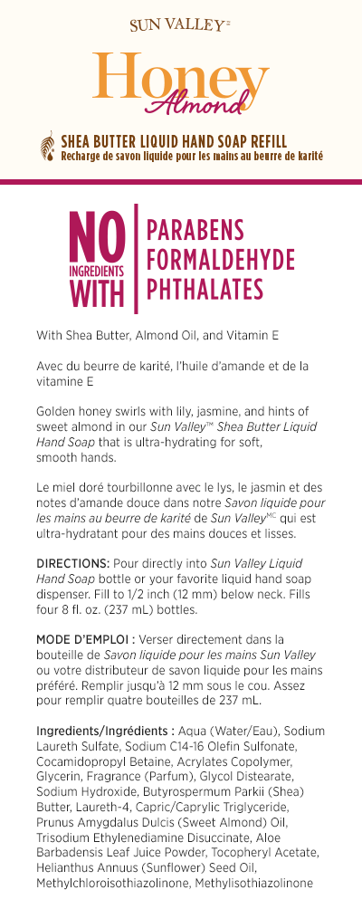 Sun Valley® Shea Butter Liquid Hand Soap Refill: Honey Almond