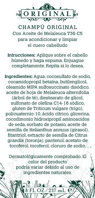 Champú original Melaleuca® tamaño familiar ( El dispensador no incluida)