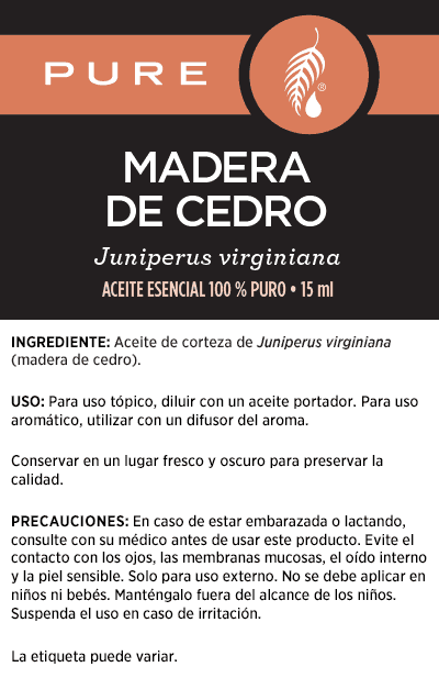 Aceite esencial de cedro Pure