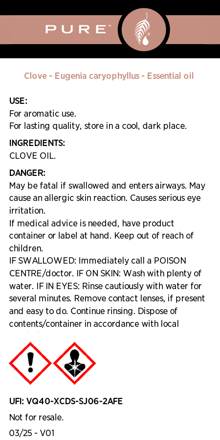 PURE™ Clove Essential Oil