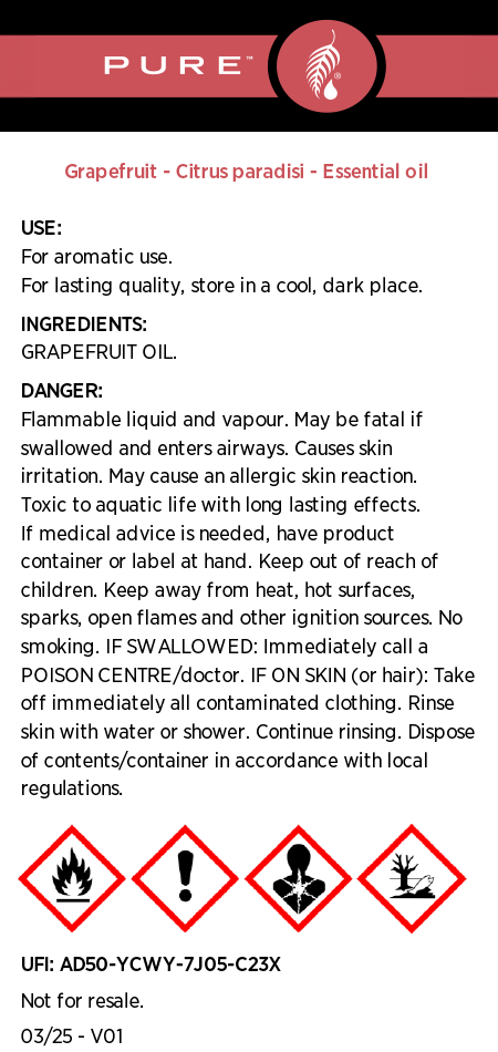 PURE™ Grapefruit Essential Oil