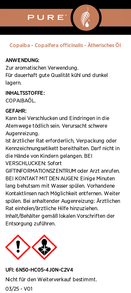 PURE™ Copaiba - Ätherisches Öl
