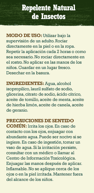 Repelente natural de insectos