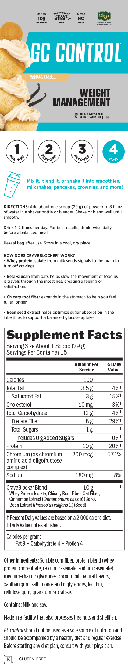 GC Control™ Weight Management Shake: Vanilla Bean