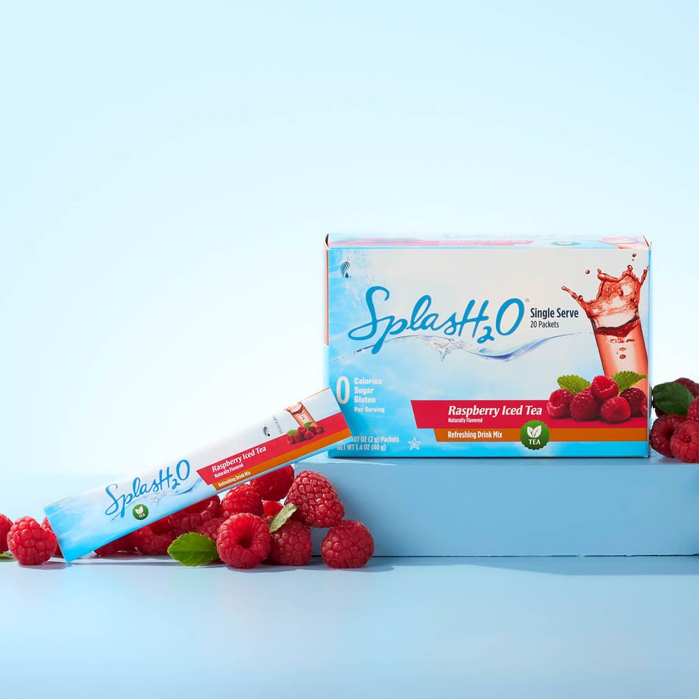 Splash2o Raspberry SplasH2O® Single Serve: Raspberry Iced Tea