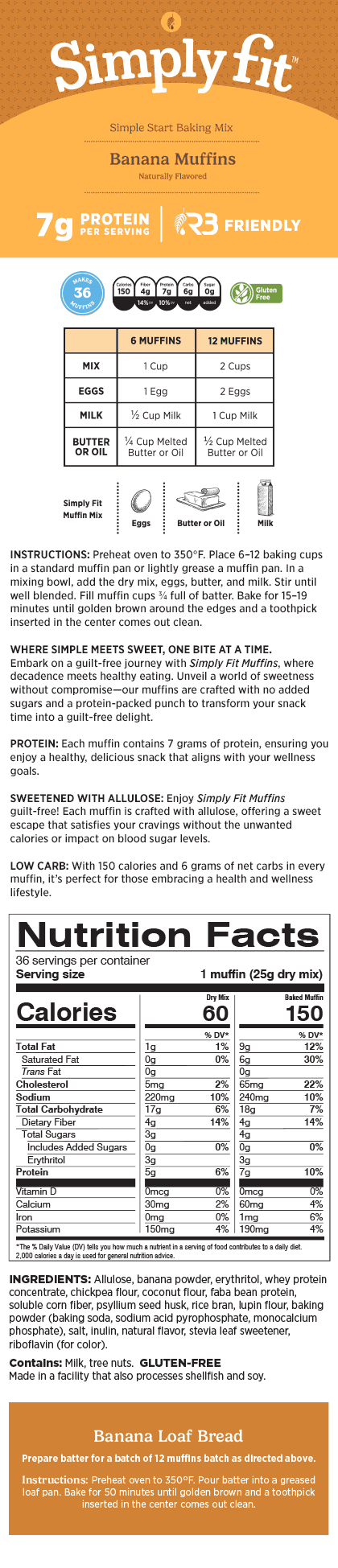 Simply Fit™ Simple Start Baking Mix: Banana Muffins