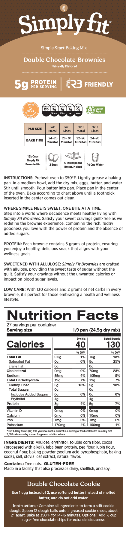 Simply Fit™ Simple Start Baking Mix: Double Chocolate Brownies 2 - Pack