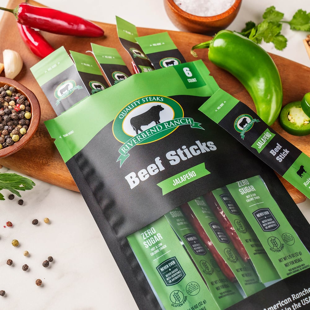 Riverbend Ranch Beef Sticks: Spicy Jalapeno