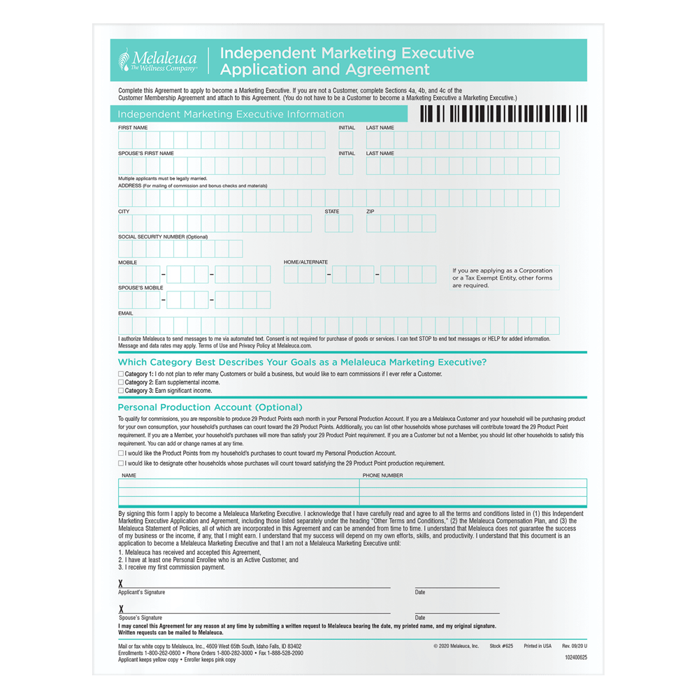 Independent Marketing Executive Agreement (U.S.)