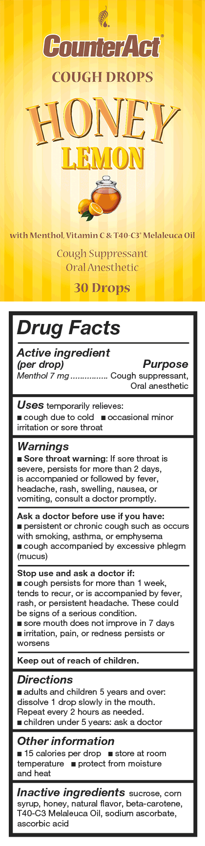 CounterAct® Cough Drops—Honey Lemon