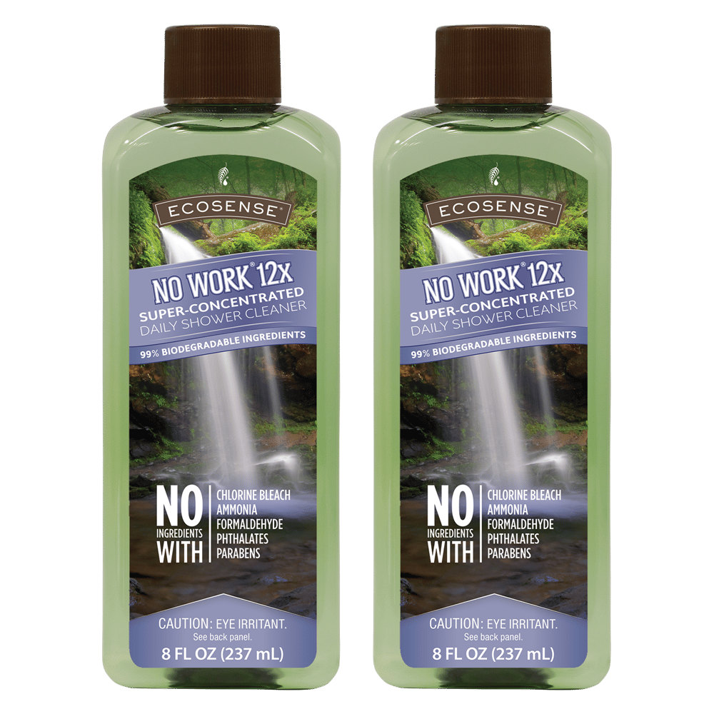 No Work® 12x Daily Shower Cleaner 2–Pack  (Mixing Spray Bottle not included)