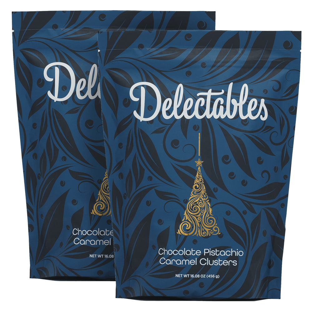 Holiday Delectables® Dark Chocolate Pistachio Caramel Clusters—2-Pack