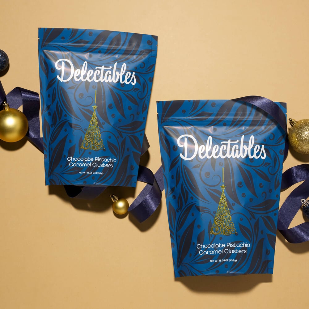 Holiday Delectables® Dark Chocolate Pistachio Caramel Clusters—2-Pack