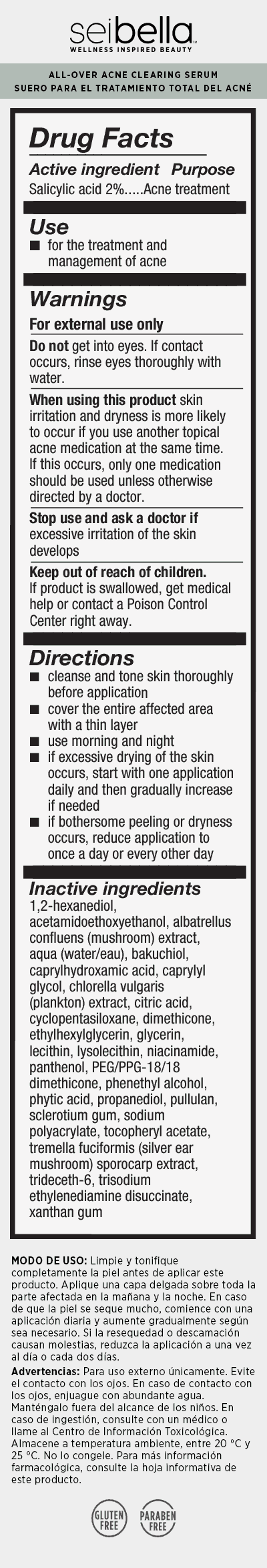 Sei Bella Clarity Clear Skin Solutions All-Over Acne Serum