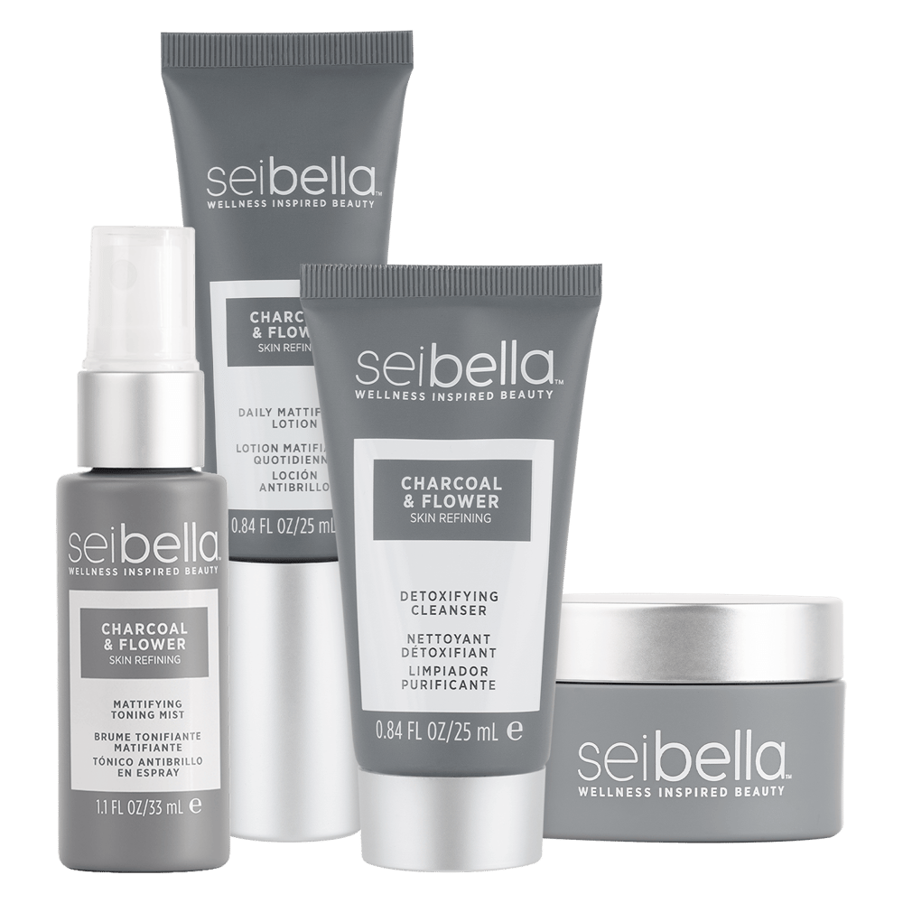 Charcoal and Flower Travel Size Skin Care Collection
