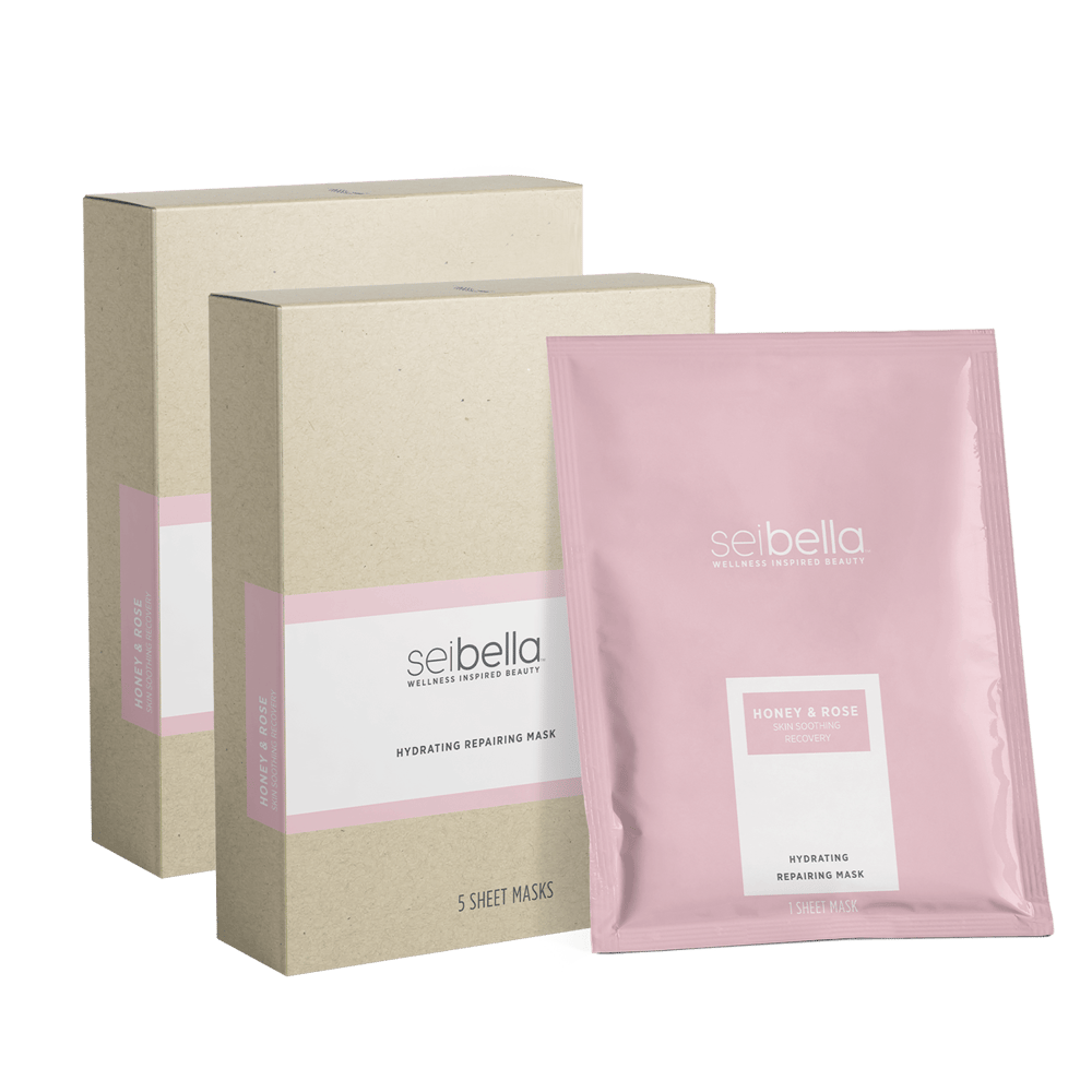 Sei Bella Honey & Rose Hydrating Repairing Mask Twin Pack