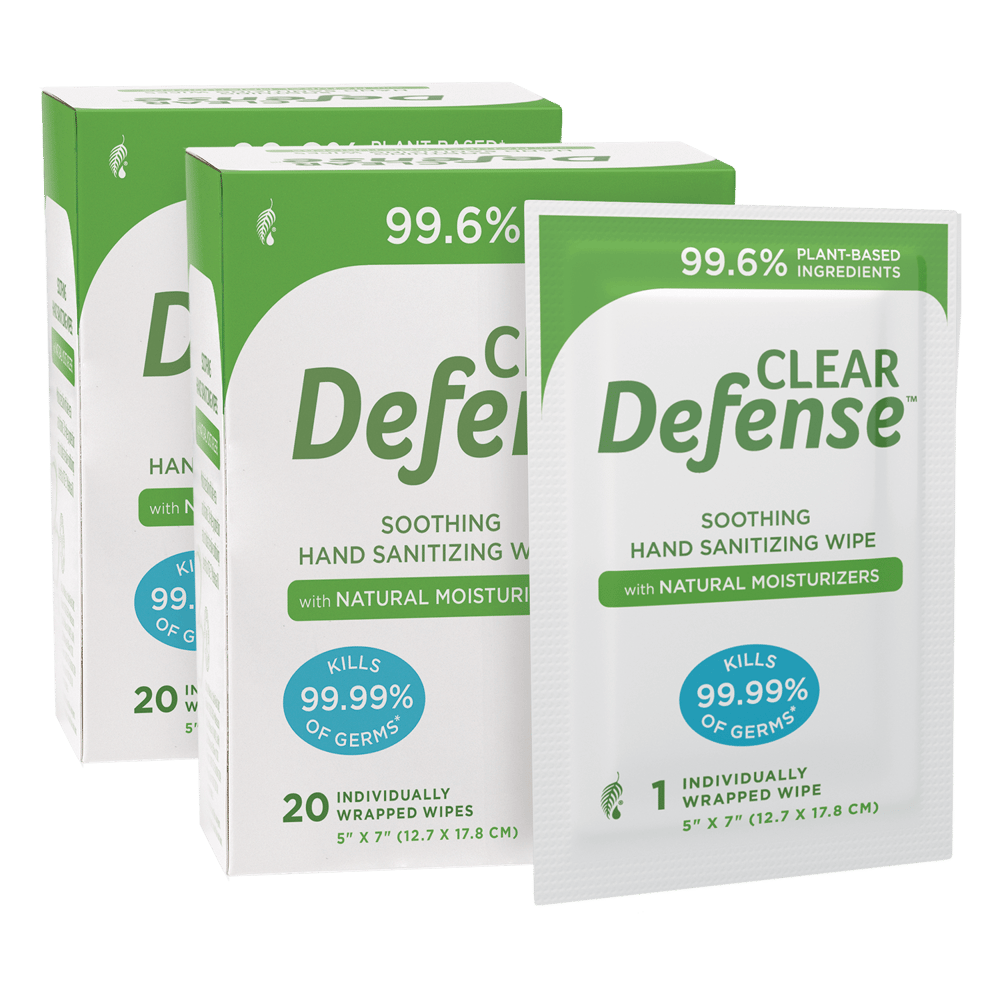 Clear Defense® Hand Sanitizing Wipes Pantry 2–Pack