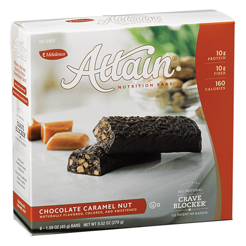 Attain with CraveBlocker Bars - Chocolate Caramel Nut