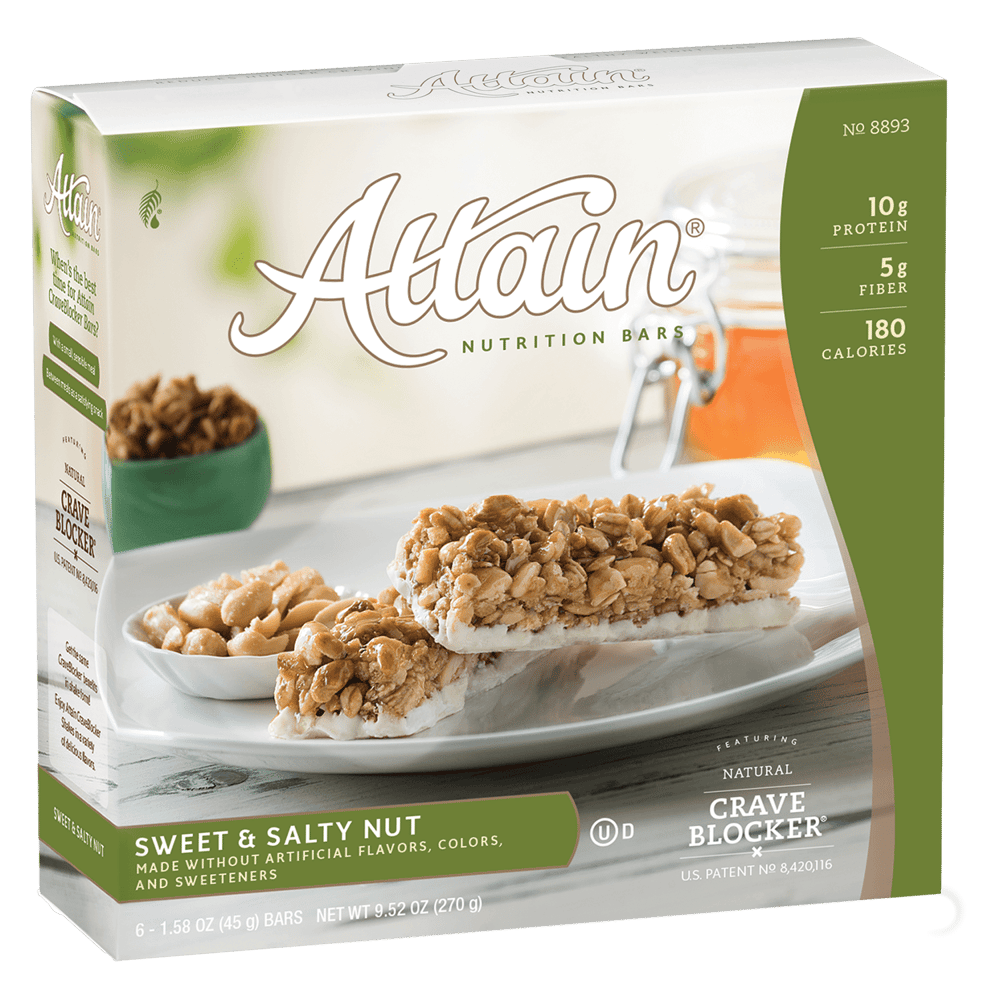 Attain® with CraveBlocker® Bars: Sweet & Salty Nut
