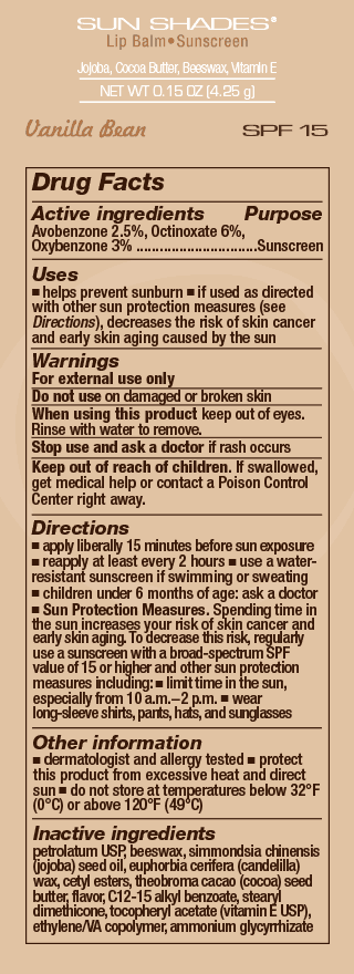 Sun Shades® Lip Balm: Vanilla Bean