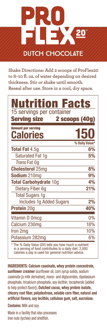 ProFlex20® Protein Shake: Dutch Chocolate
