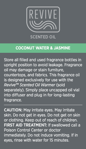 Revive Scented Oil: Coconut Water & Jasmine