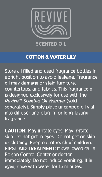 Revive Scented Oil: Cotton & Water Lily