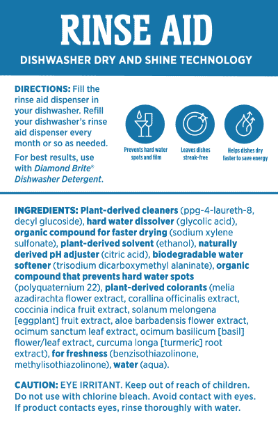 EcoSense Rinse Aid - Dishwasher Rinse and Drying Agent