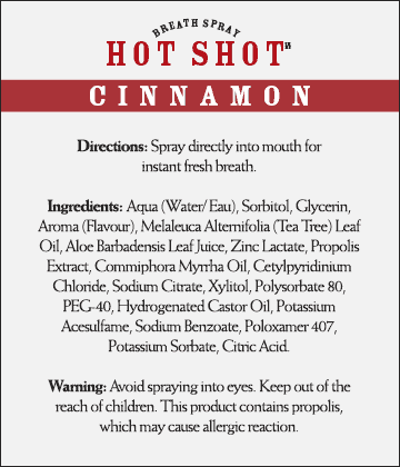 Hot Shot® Breath Spray—Cinnamon