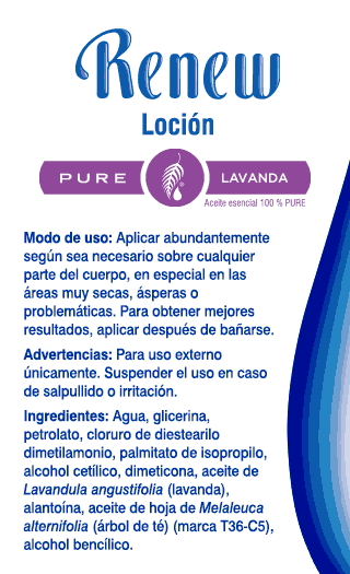 Loción Renew con aceite de lavanda PURE