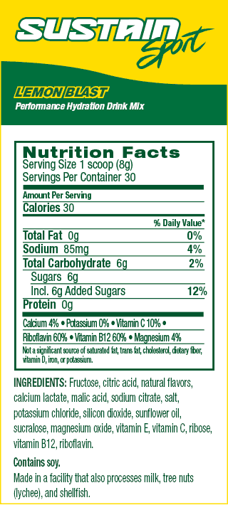 Sustain® Sport: Lemon Blast