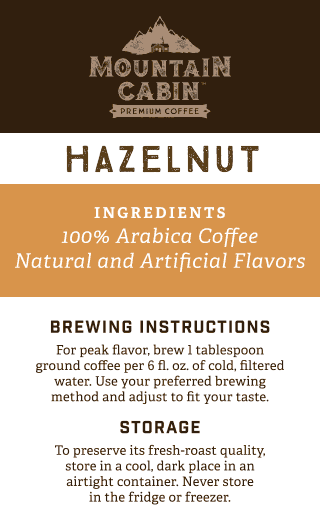 Mountain Cabin Hazelnut Ground Coffee