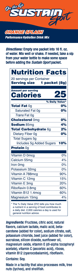 Sustain® Sport: Orange Splash Packets