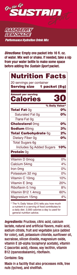 Sustain® Sport: Raspberry Lemonade Packets