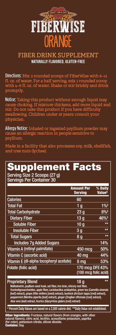FiberWise® Drink: Orange