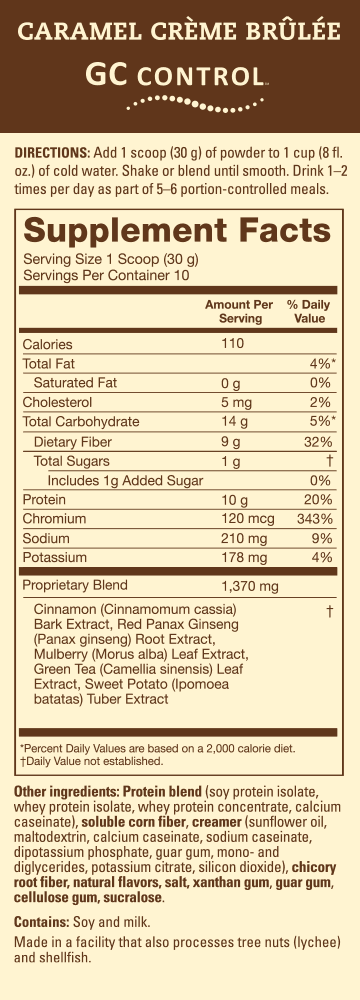 GC Control™ Shake: Caramel Crème Brûlée